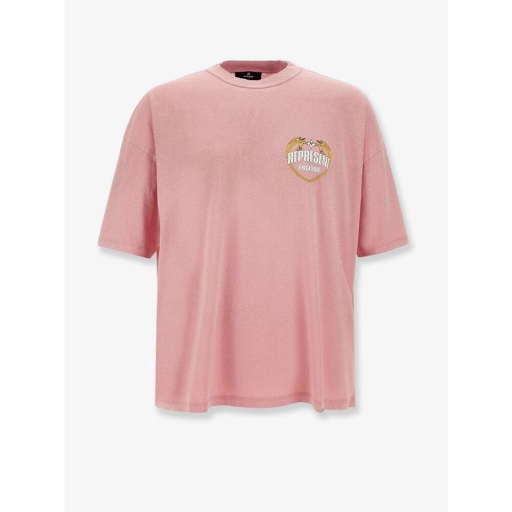 Represent Men Cotton T-Shirt With Distressed Effect